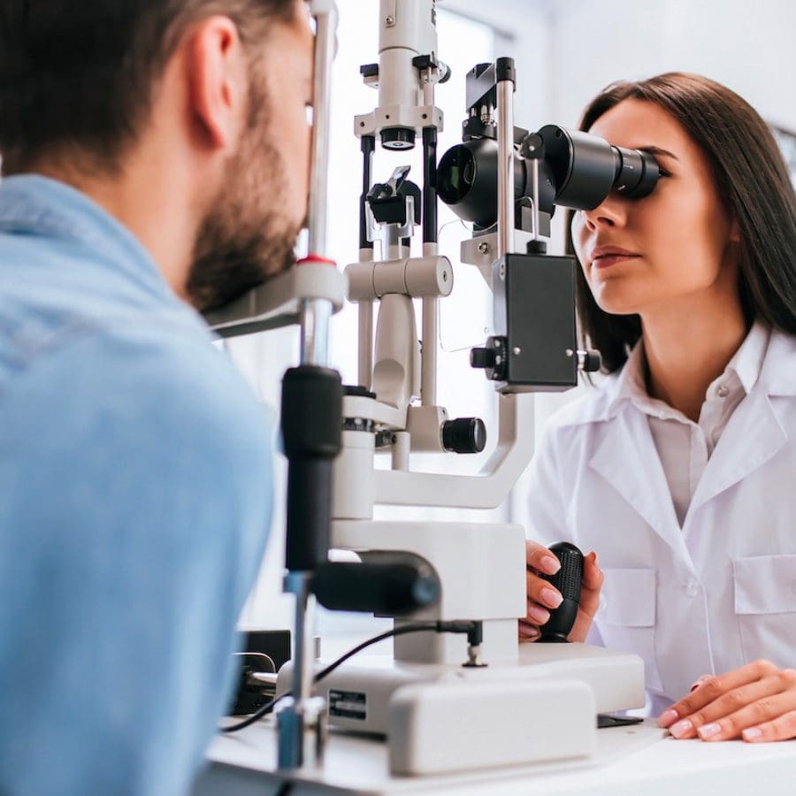 Eye examination.