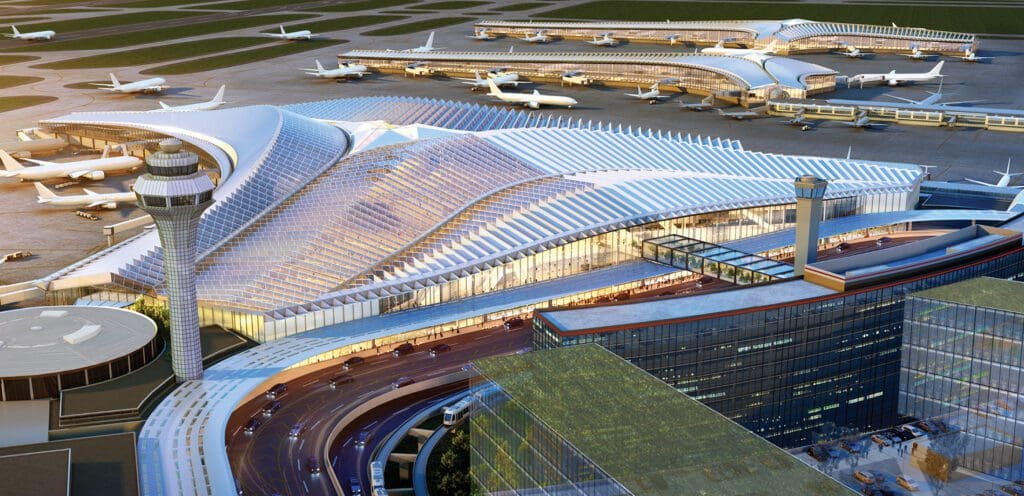 O'Hare Global Terminal rendering. O'Hare Global Terminal rendering.