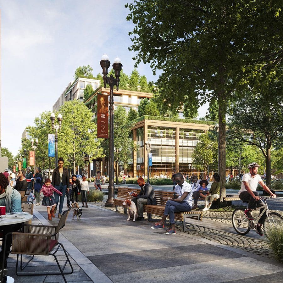 Bronzeville Lakefront street rendering.