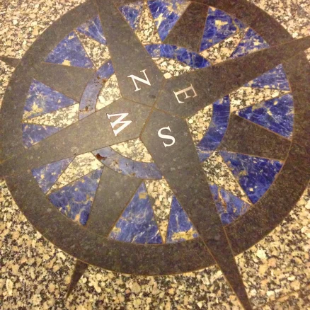 Compass mosaic.